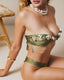 “Isla” Shell Embellished Bikini – Olive