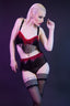Playful Promises Phoebe Wine & Black Tassel Bra