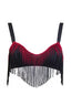 Playful Promises Phoebe Wine & Black Tassel Bra