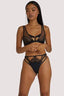 REGALIA ELVA BLACK HIGH WAIST THONG