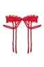 WOLF & WHISTLE CHANTAL RED LACE SUSPENDER